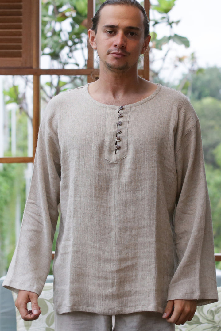 Ger Long Sleeve Natural ( Linen Rayon )