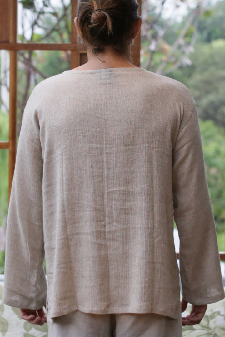 Ger Long Sleeve Natural ( Linen Rayon )