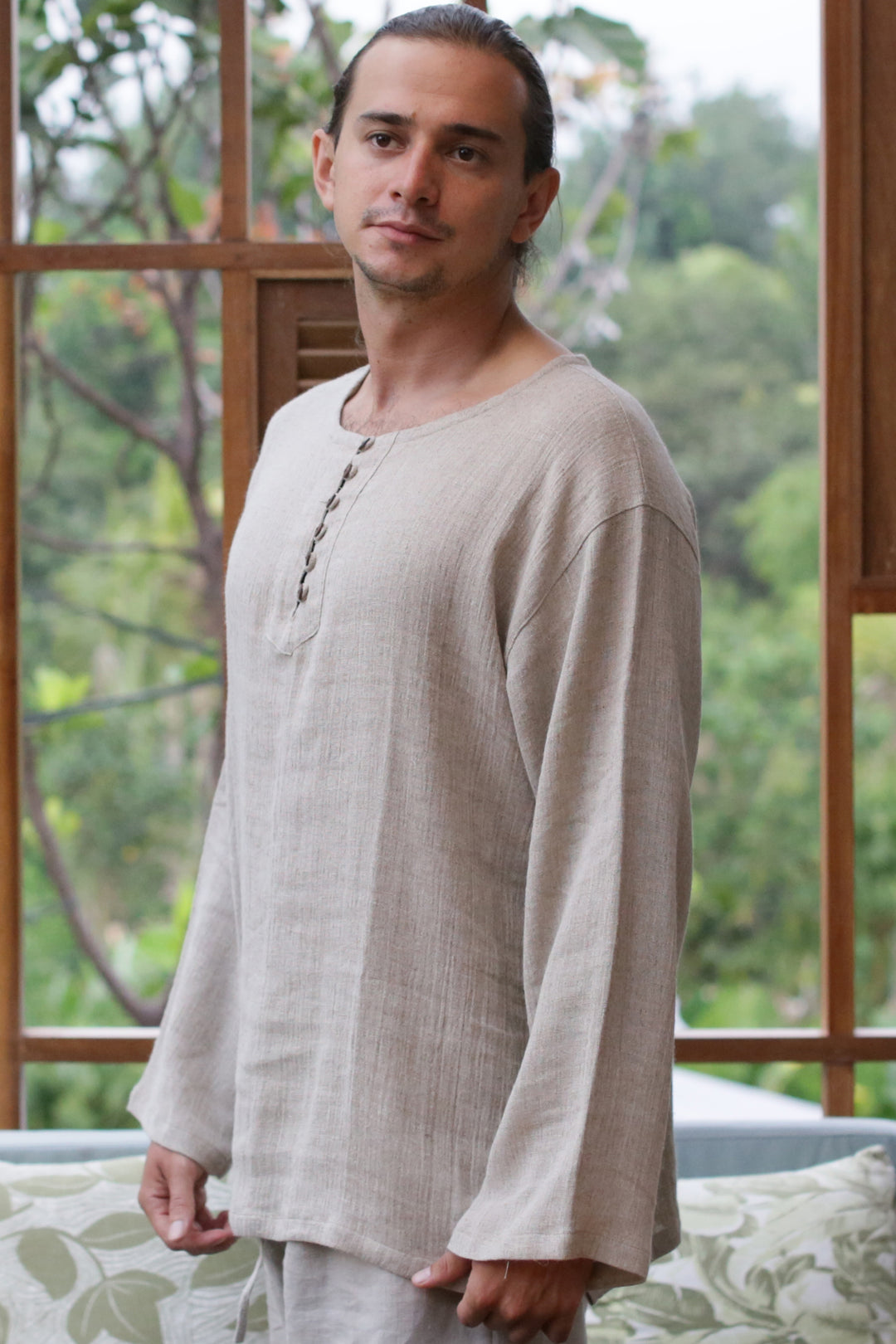 Ger Long Sleeve Natural ( Linen Rayon )