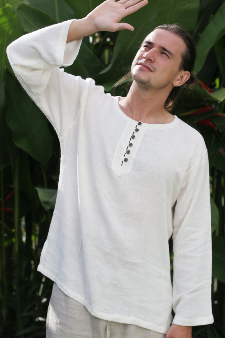 Ger Long Sleeve Off White ( Linen Rayon )