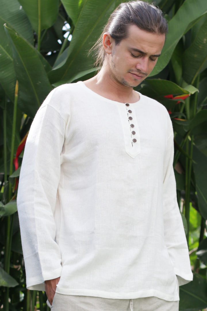 Ger Long Sleeve Off White ( Linen Rayon )